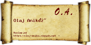 Olaj Anikó névjegykártya